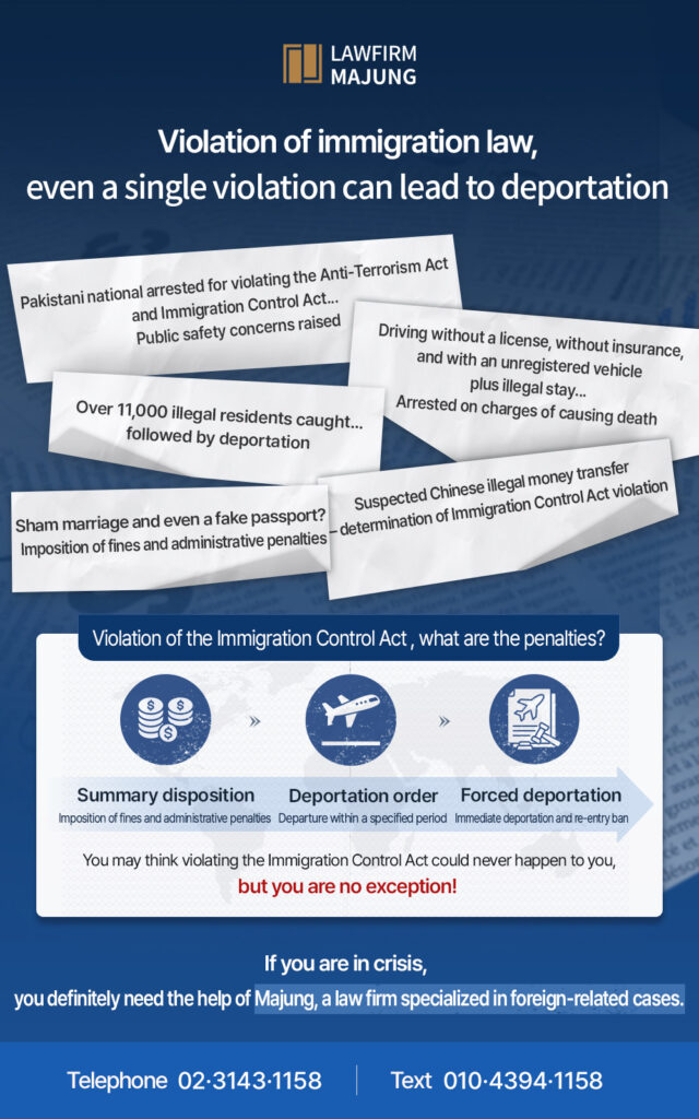 Immigration deportation criteria in Korea