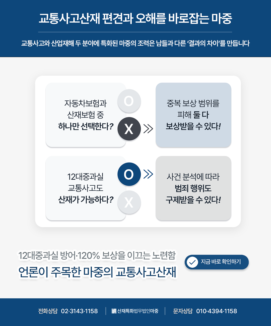 출근길교통사고산재, 퇴근길교통사고산재, 출퇴근교통사고산재, 업무중교통사고산재 오해와 진실
