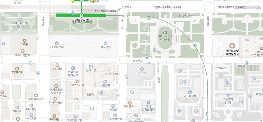법무법인 마중 대전분사무소 둔산동 위치 안내 지도